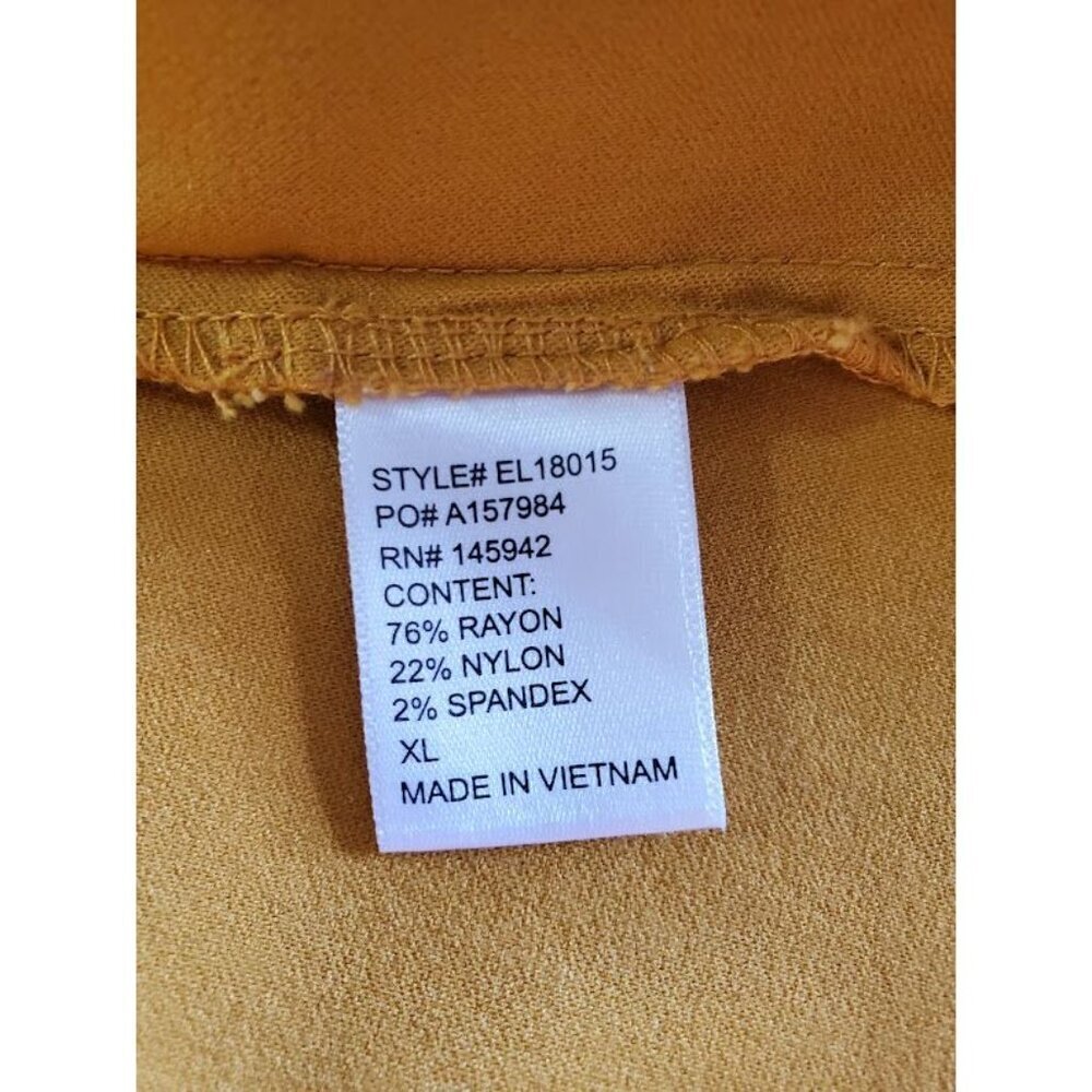 Eden Society Womens Mustard Yellow Drawstring Cinch Waist Jacket XL - Picture 4 of 10